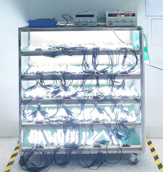 Aging test frame